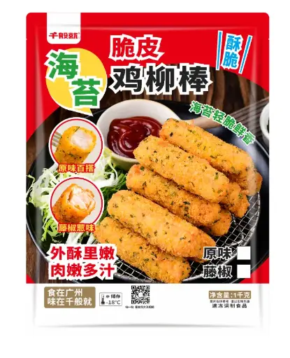 藤椒海苔脆皮鸡柳棒1kg